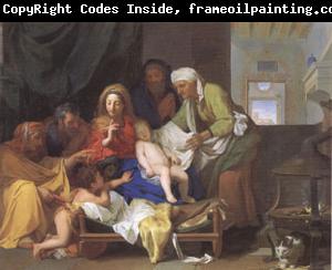 Brun, Charles Le Holy Family with the Infant Jesus Asleep (mk05)